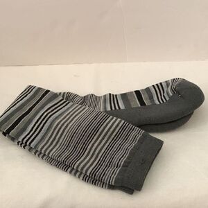 - Nwot, Gray Striped Knee Socks. Solid grey to bottom.